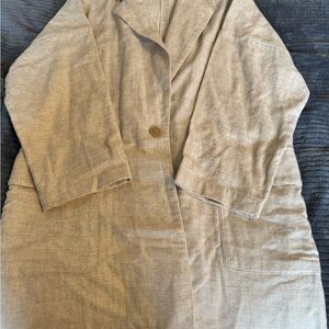 Zara Light Tan Viscose Blazer